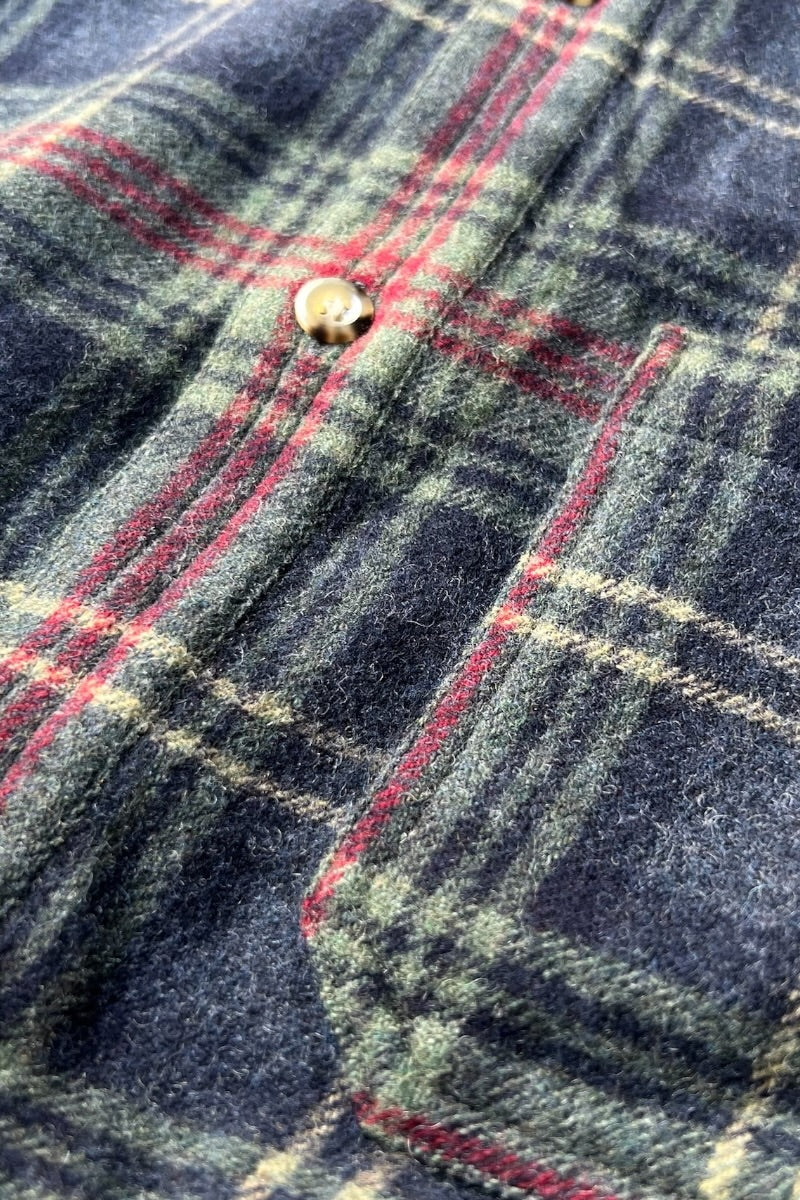 MADE IN ROMANIA L/S WOOL SHIRT / CHECK [SIZE: S USED]