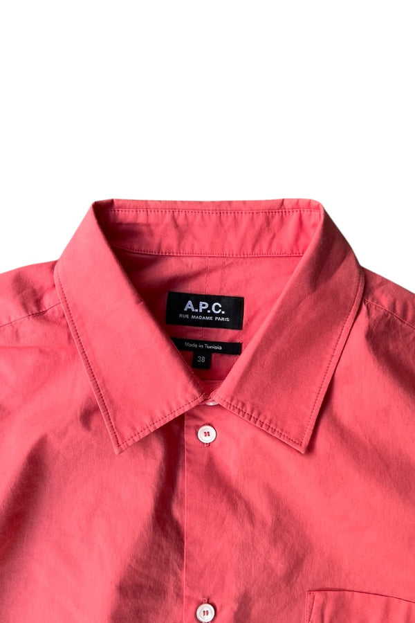 L/S CROPPED SHIRT / PINK [SIZE: 38 USED]
