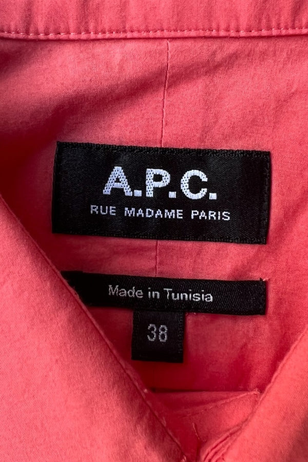 L/S CROPPED SHIRT / PINK [SIZE: 38 USED]