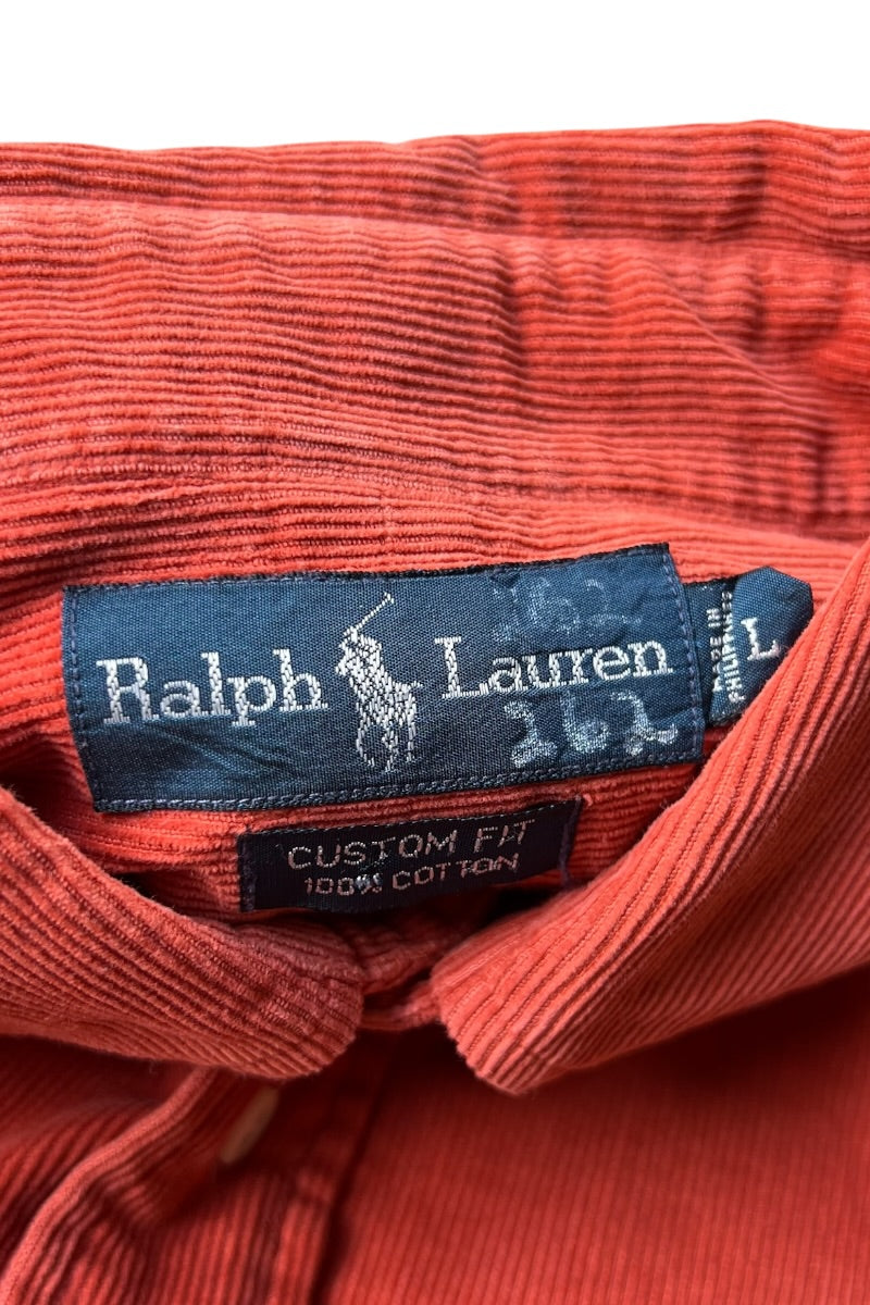 90'S L/S CORDUROY SHIRT / PINK [SIZE: L USED]