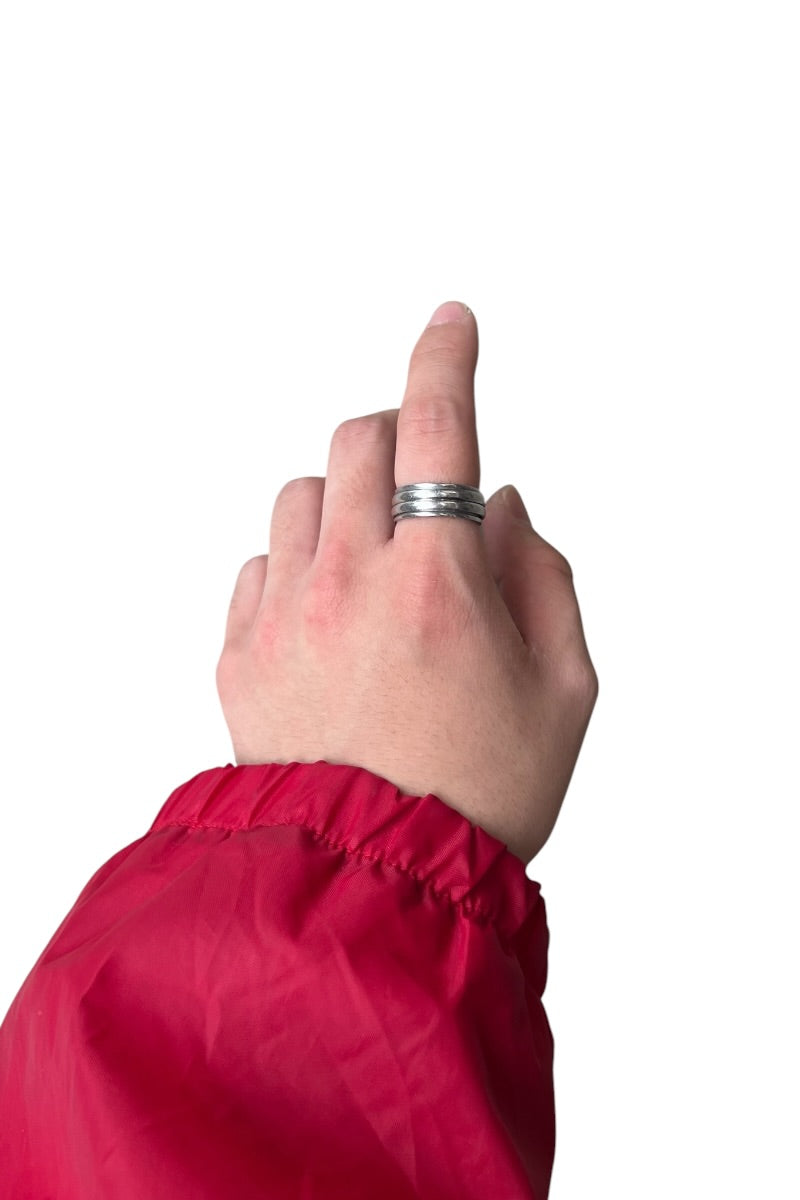 925 SILVER RING / SILVER [SIZE: 19号相当 USED]