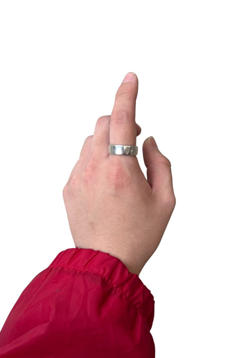 925 SILVER RING / SILVER [SIZE: 21号相当 USED]
