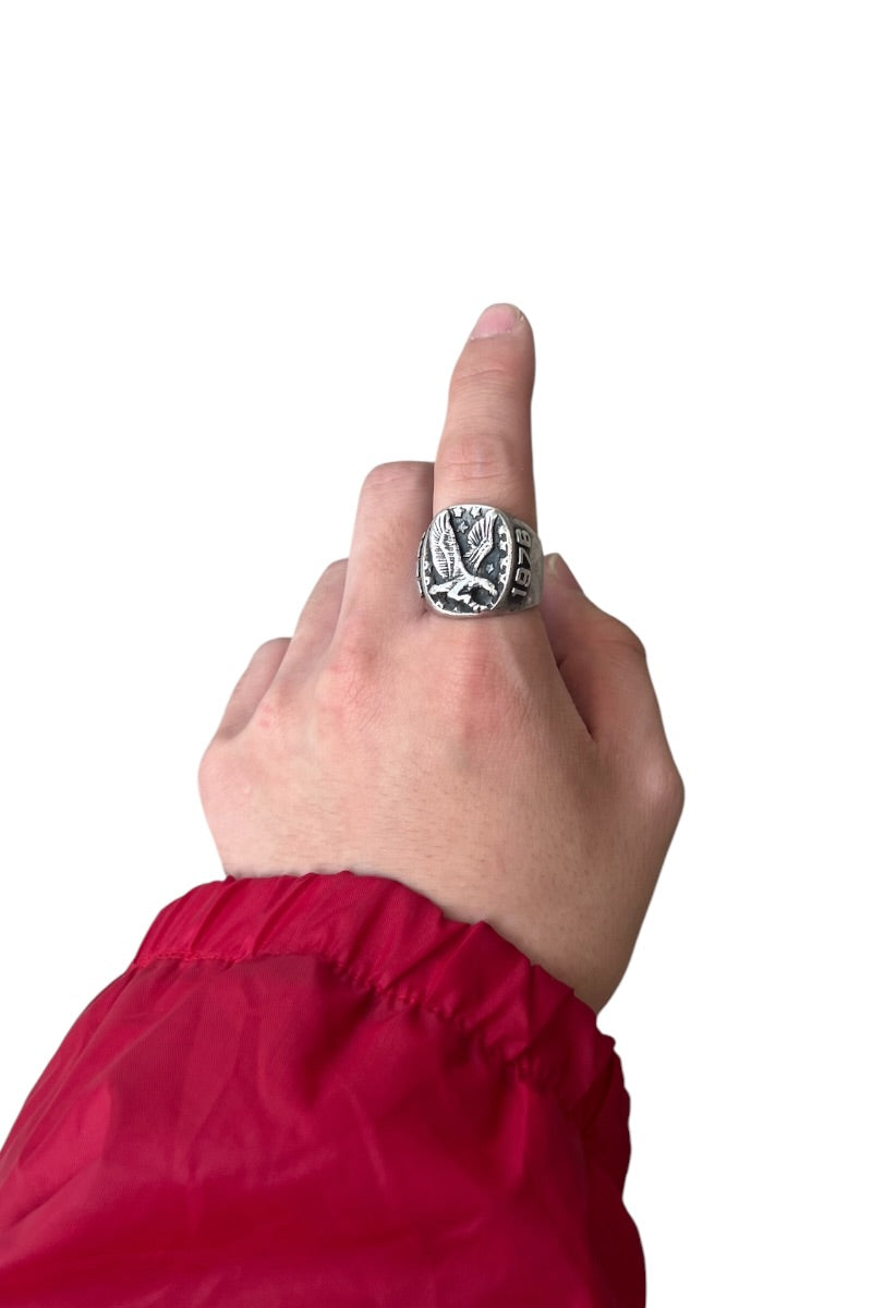 925 SILVER RING / SILVER [SIZE: 20.5号相当 USED]
