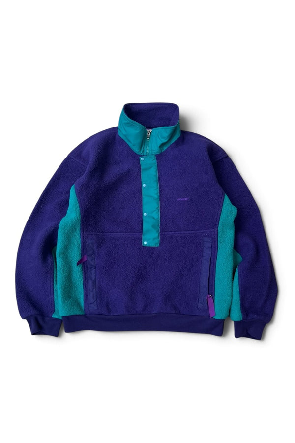 MADE IN USA 90'S HALF-ZIP SNAP-T FLEECE JACKET / PURPLE [SIZE: S USED]