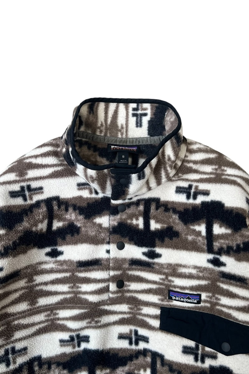 18AW T-SNAP PATTERN FLEECE JACKET / BEIGE [SIZE: M USED]