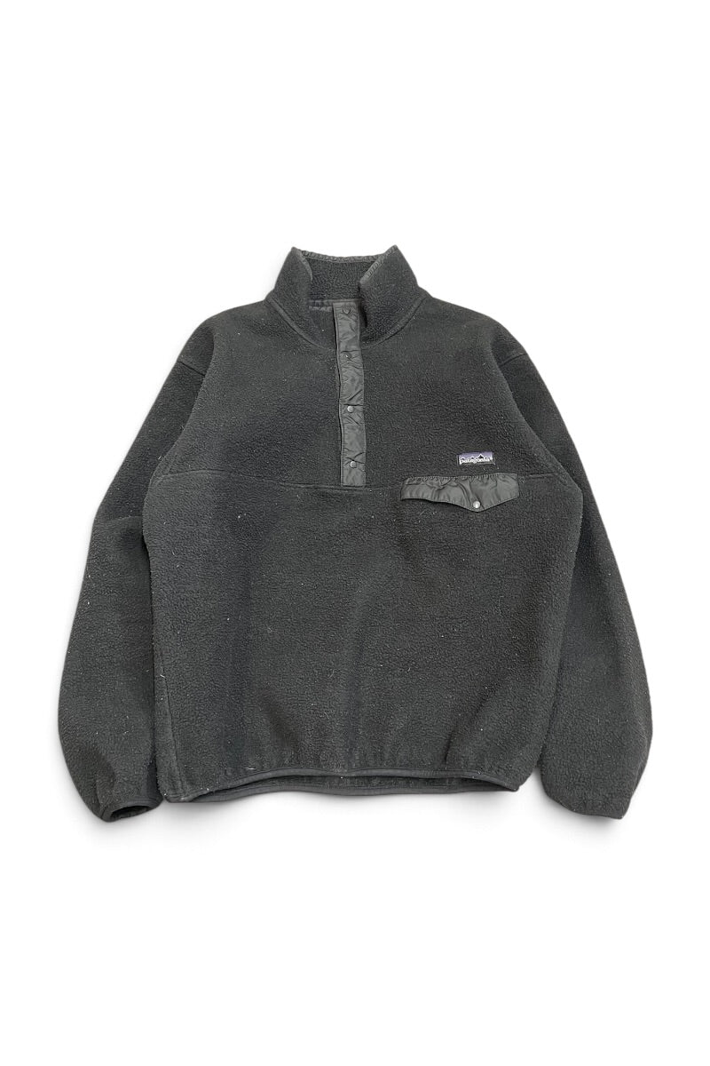 MADE IN USA 90'S SNAP-T FLEECE JACKET / BLACK [SIZE: M USED]