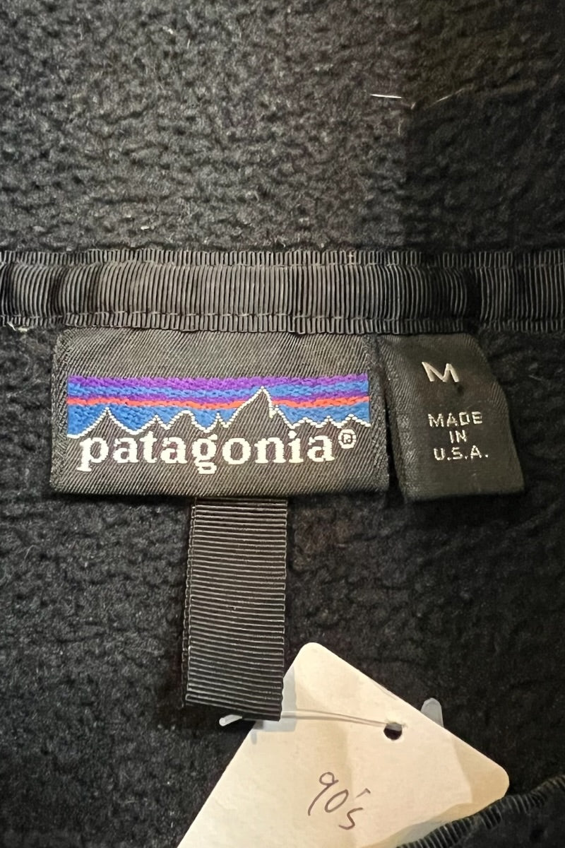 MADE IN USA 90'S SNAP-T FLEECE JACKET / BLACK [SIZE: M USED]
