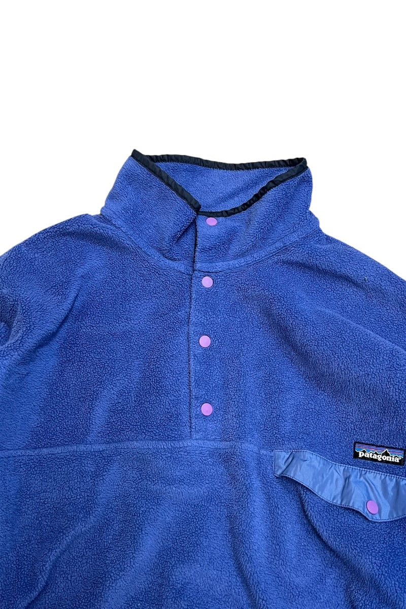 MADE IN USA 97'S SYNCHILLA SNAP-T FLEECE JACKET / BLUE [SIZE: XL USED]