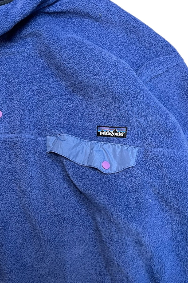 MADE IN USA 97'S SYNCHILLA SNAP-T FLEECE JACKET / BLUE [SIZE: XL USED]