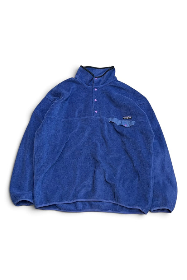 MADE IN USA 97'S SYNCHILLA SNAP-T FLEECE JACKET / BLUE [SIZE: XL USED]
