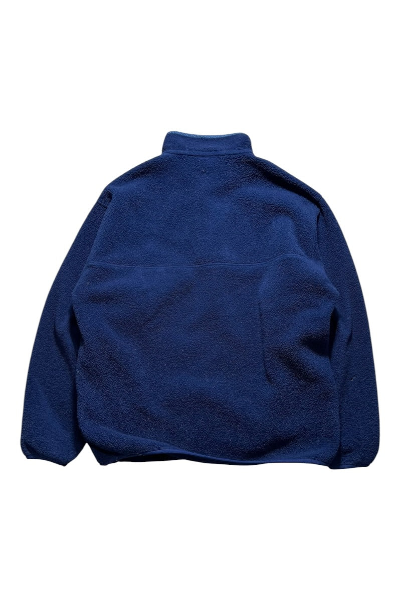Y2K 00'S SYNCHILLA SNAP-T FLEECE JACKET / NAVY [SIZE: L USED]