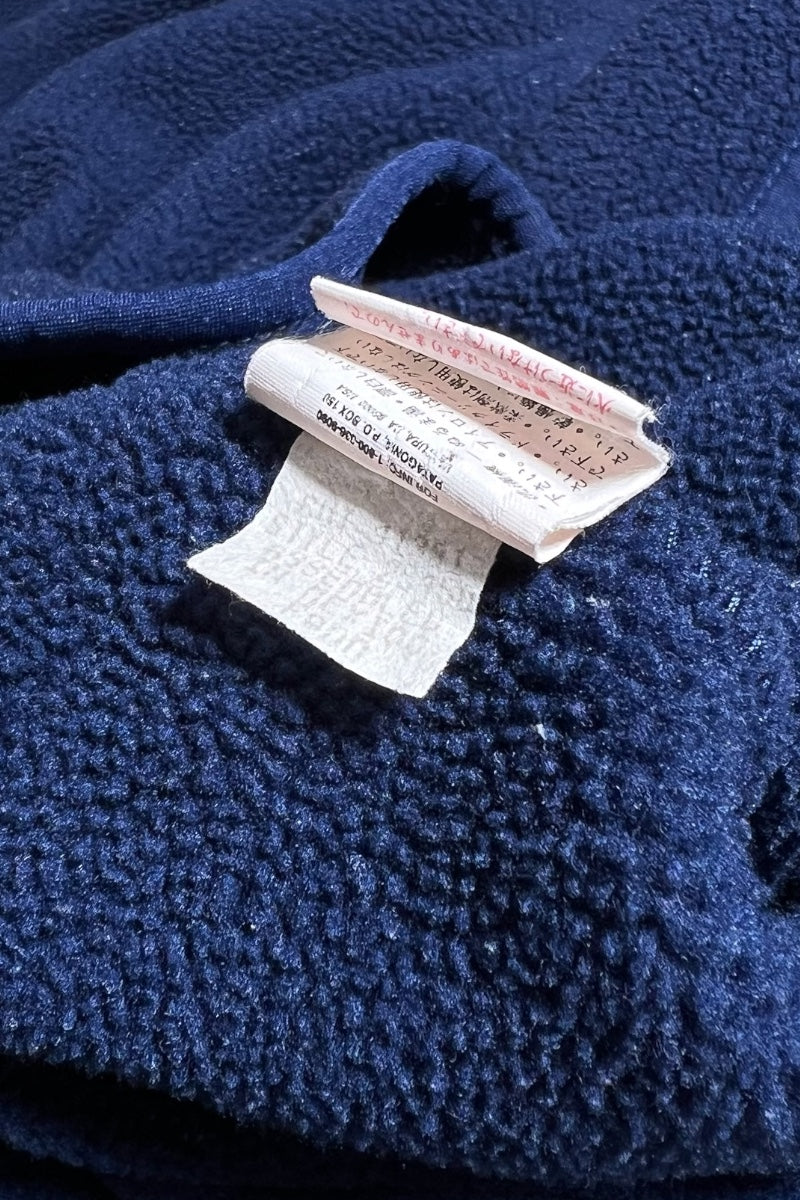 Y2K 00'S SYNCHILLA SNAP-T FLEECE JACKET / NAVY [SIZE: L USED]
