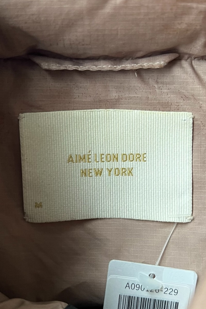 22AW DOWN ZIP VEST SAMPLE / BEIGE [SIZE: M USED]