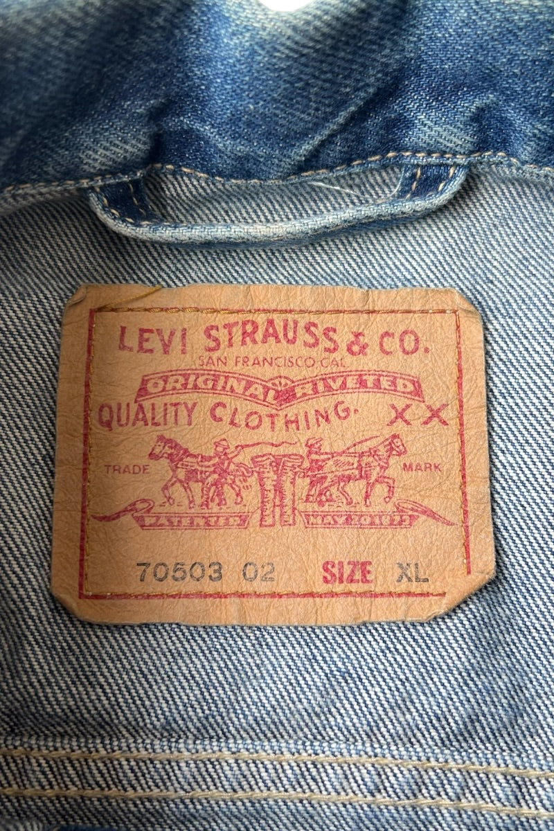 MADE IN ITALY 92'S 70503 DENIM JACKET / INDIGO [SIZE: XL USED]