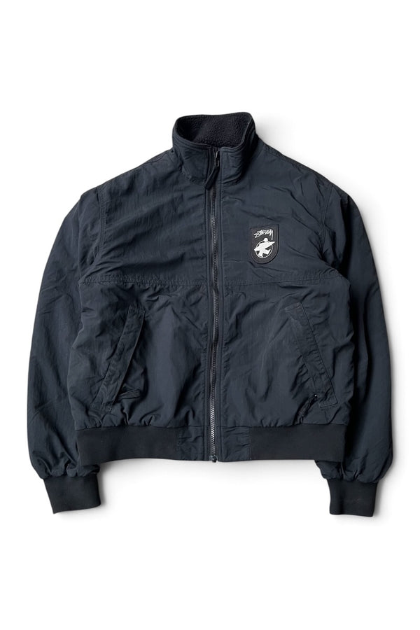 NYLON FLEECE LINNER ZIP JACKET / BLACK [SIZE: S USED]