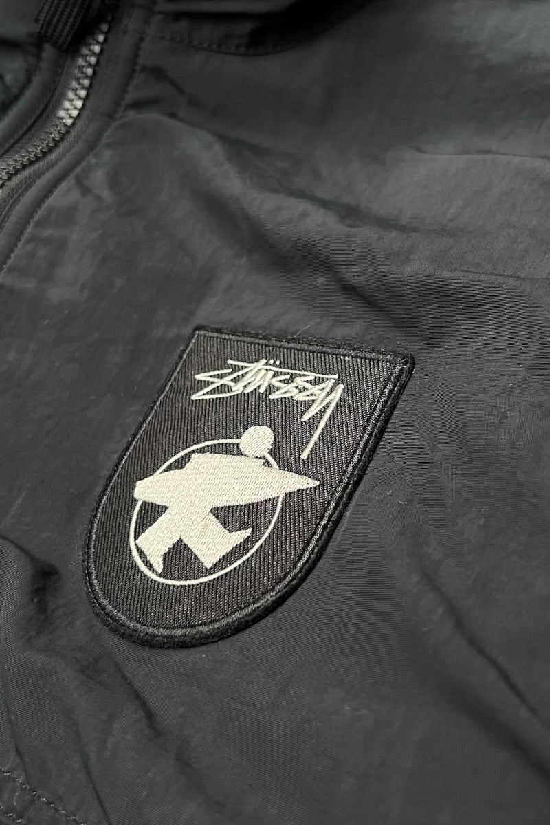 NYLON FLEECE LINNER ZIP JACKET / BLACK [SIZE: S USED]