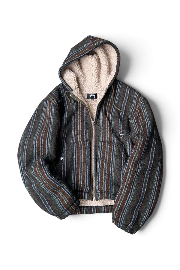 21AW ZIP HOODIE JACKET / STRIPE [SIZE: XL USED]