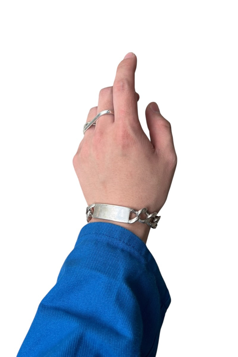 925 SILVER ID BRACELET / SILVER [SIZE: ONE SIZE USED]