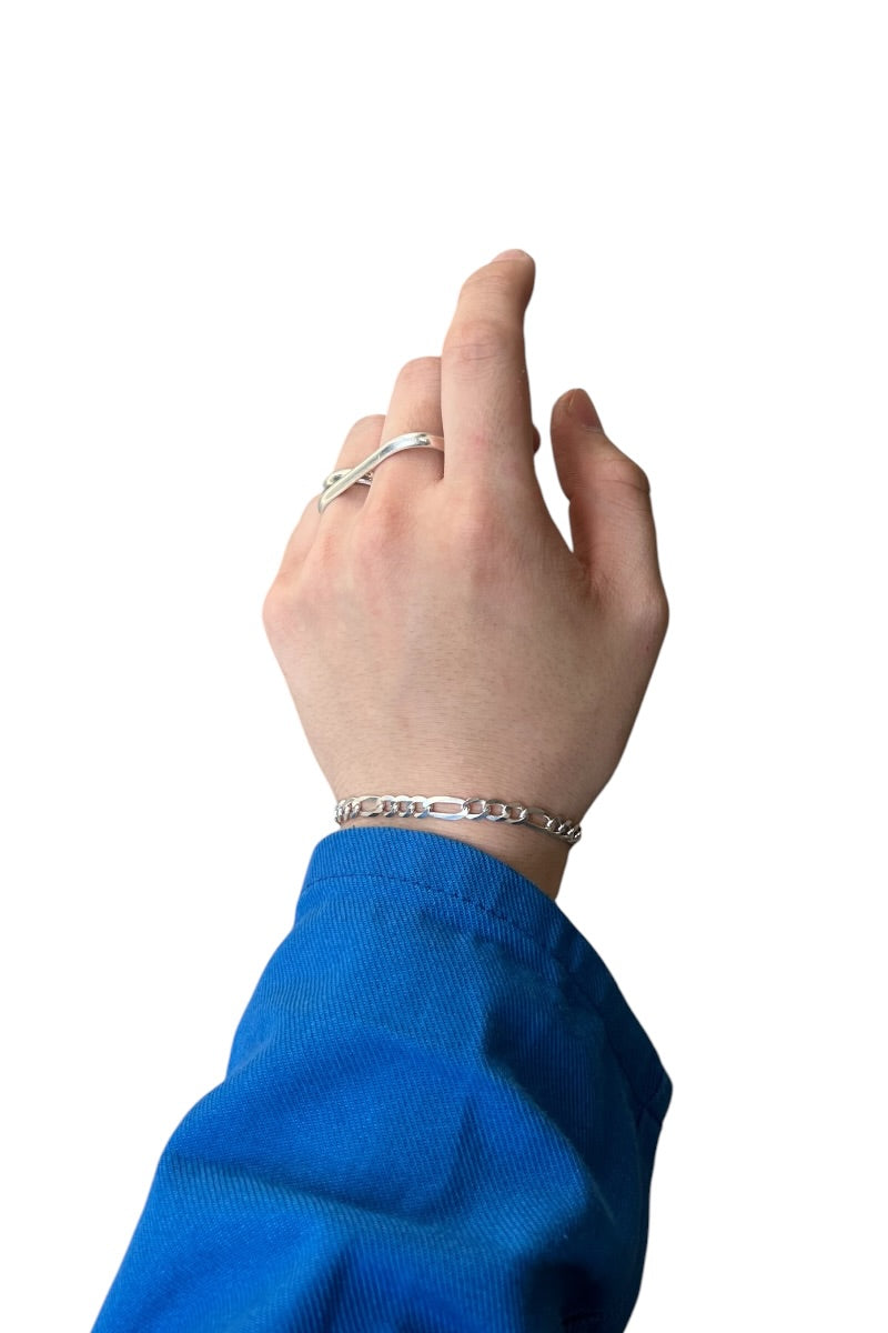 MADE IN ITALY 925 SILVER BRACELET / SILVER [SIZE: ONE SIZE USED]