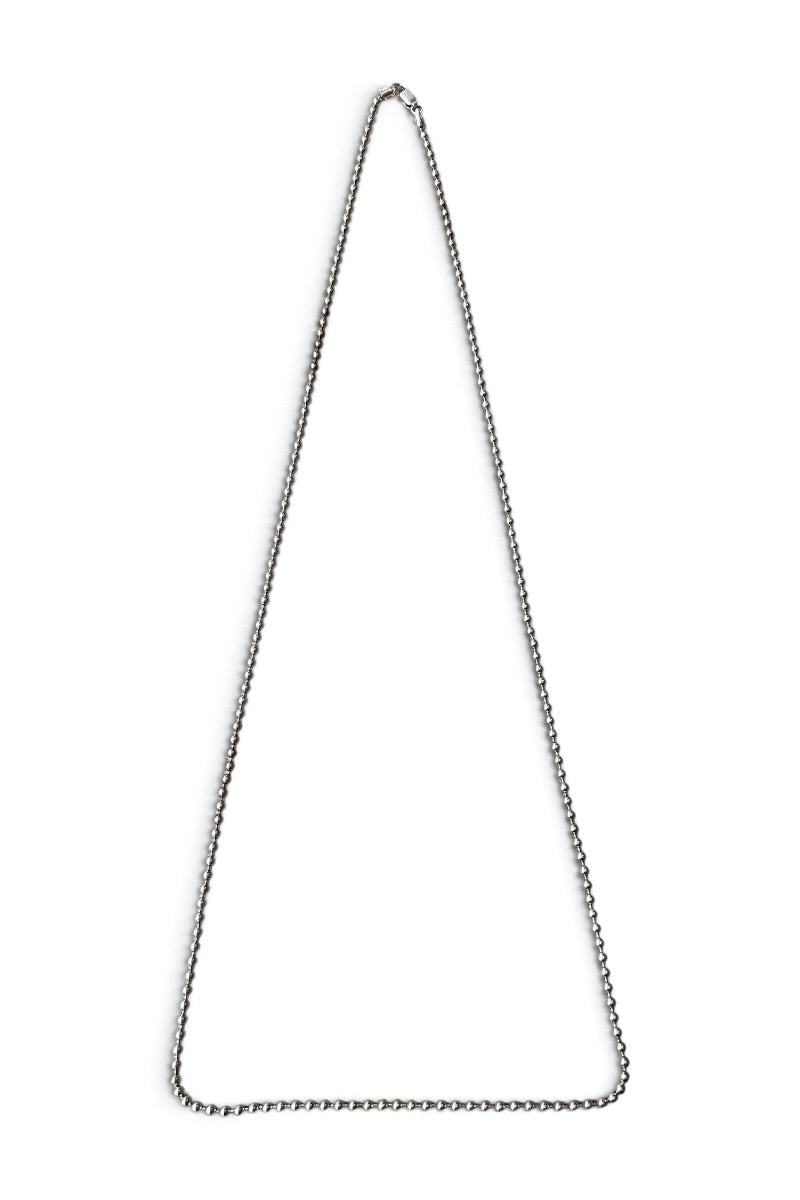 MADE IN ITALY 925 SILVER BALL CHAIN NECKLACE / SILVER [SIZE: ONE SIZE USED]