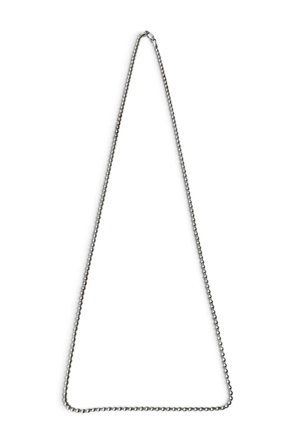 MADE IN ITALY 925 SILVER BALL CHAIN NECKLACE / SILVER [SIZE: ONE SIZE USED]