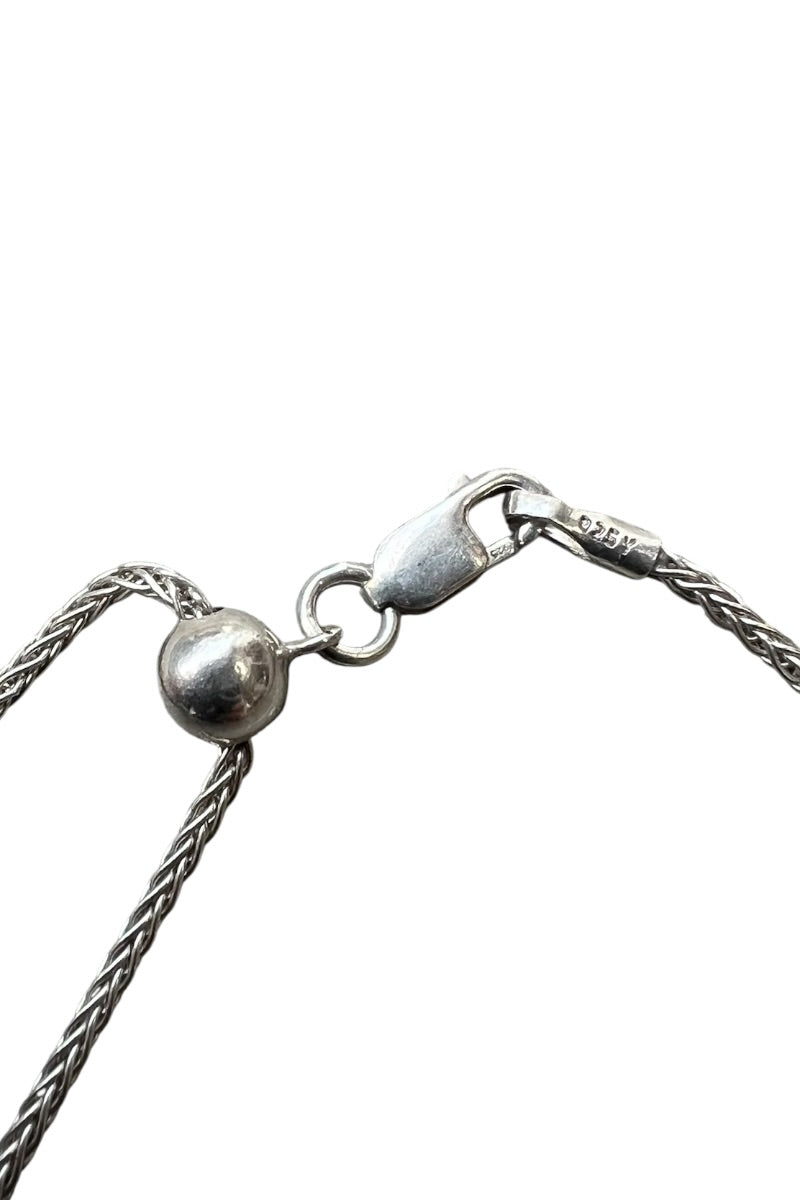 925 SILVER PENDANT NECKLACE W/TIGER EYE / SILVER [SIZE: ONE SIZE USED]