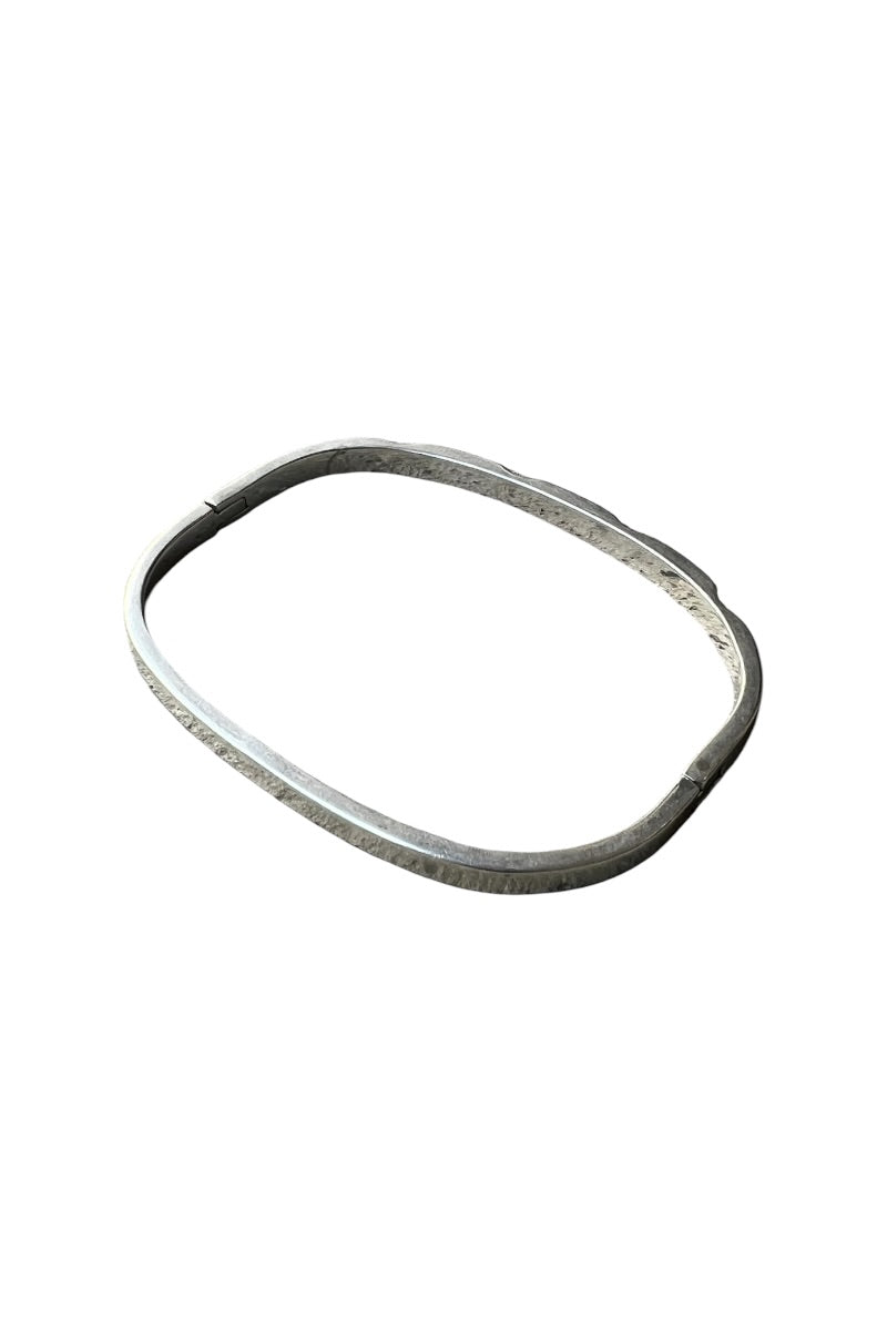 MADE IN MEXICO 925 SILVER BANGLE W/STONE / SILVER [SIZE: ONE SIZE USED]