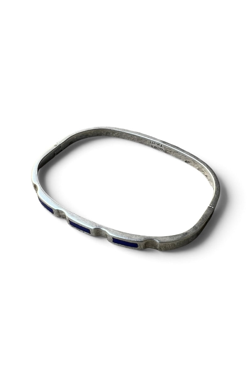 MADE IN MEXICO 925 SILVER BANGLE W/STONE / SILVER [SIZE: ONE SIZE USED]