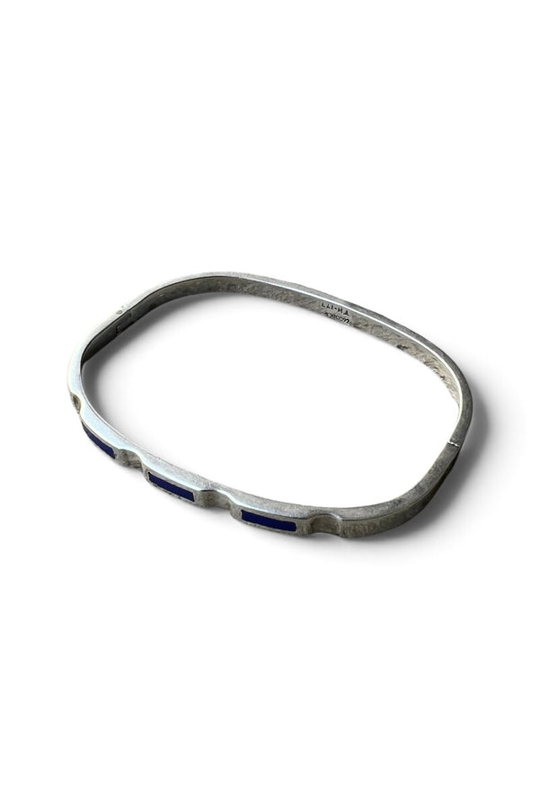 MADE IN MEXICO 925 SILVER BANGLE W/STONE / SILVER [SIZE: ONE SIZE USED]
