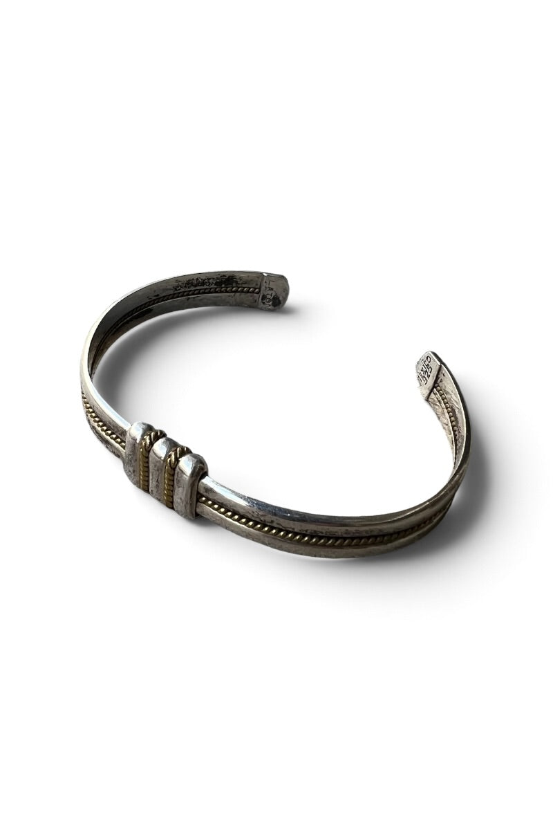 MADE IN MEXICO 925 SILVER BANGLE W/BRASS / SILVER [SIZE: ONE SIZE USED]