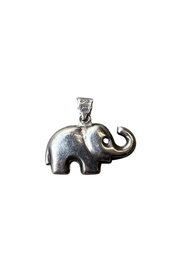 925 SILVER ELEPHANT PENDANT TOP / SILVER [SIZE: ONE SIZE USED]
