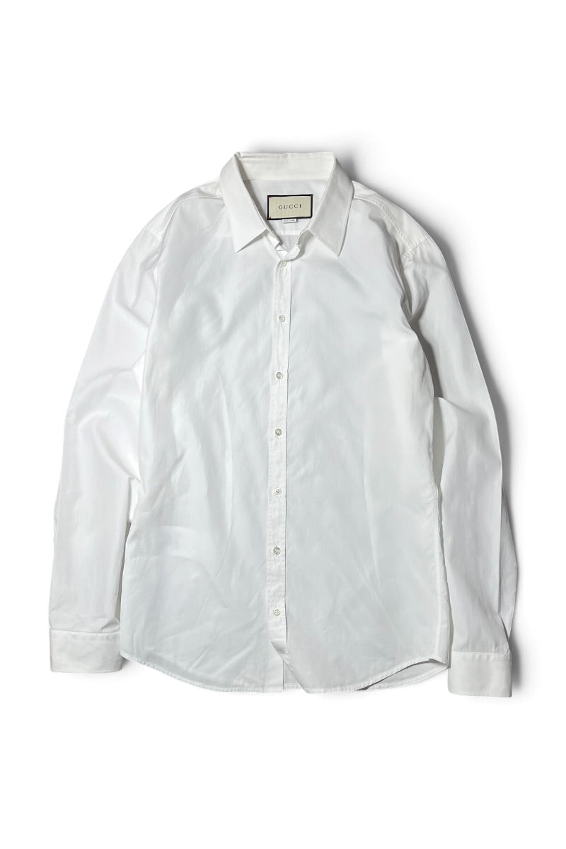 MADE IN ITALY L/S DRESS SHIRT / WHITE [SIZE: 41 USED]