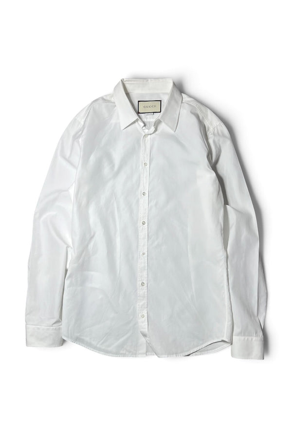 MADE IN ITALY L/S DRESS SHIRT / WHITE [SIZE: 41 USED]
