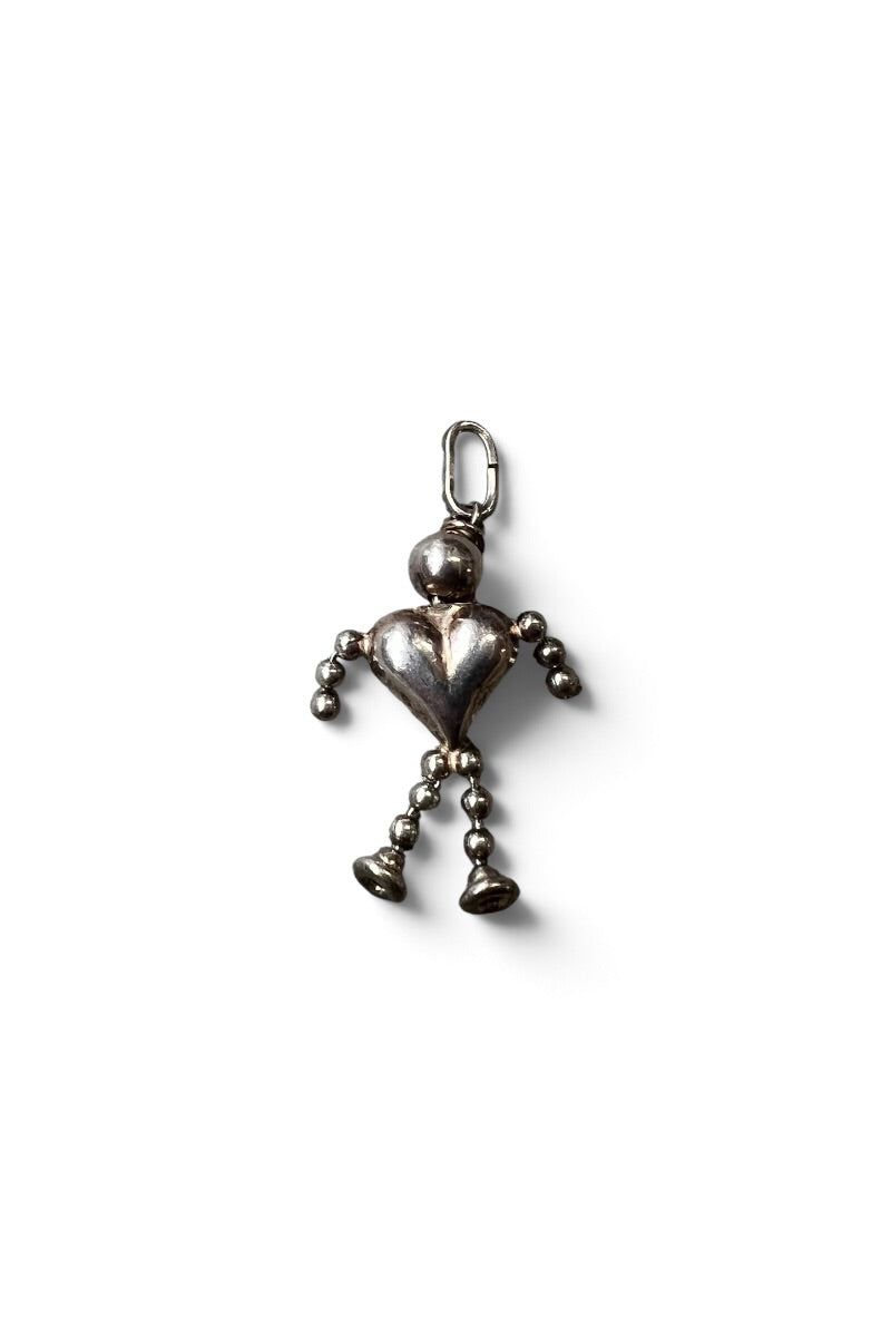 925 SILVER HEART HUMAN PENDANT TOP / SILVER [SIZE: ONE SIZE USED]
