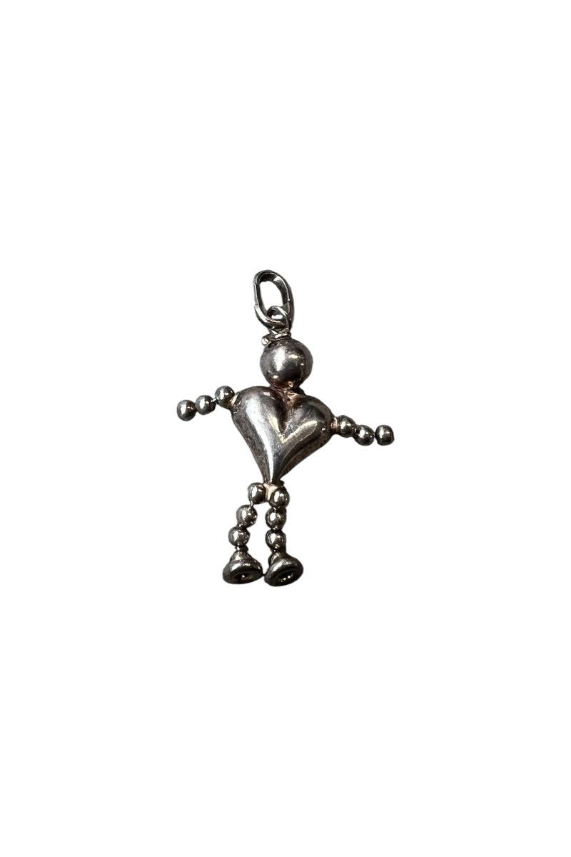 925 SILVER HEART HUMAN PENDANT TOP / SILVER [SIZE: ONE SIZE USED]
