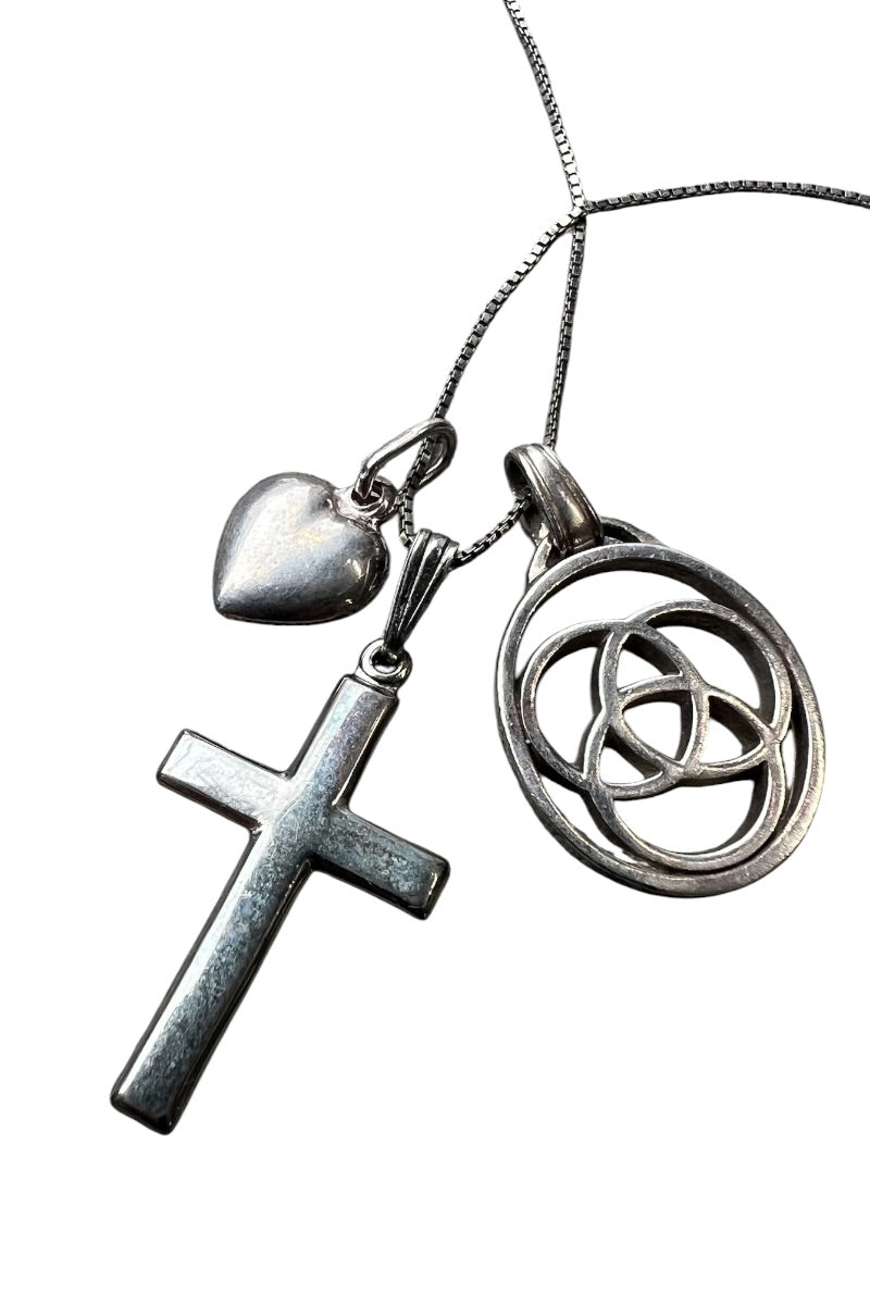 925 SILVER PENDANT NECKLACE / SILVER [SIZE: ONE SIZE USED]