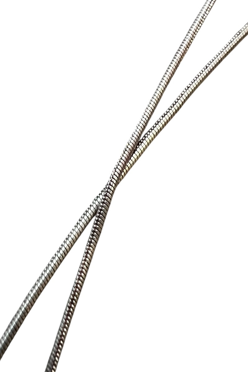 MADE IN ITALY 925 SILVER SNAKE CHAIN NECKLACE / SILVER [SIZE: ONE SIZE USED]