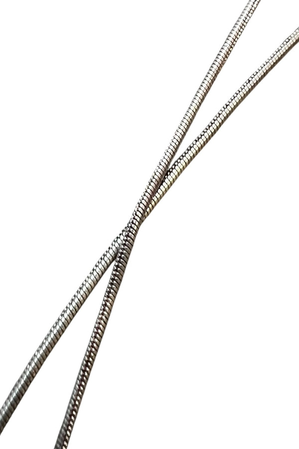 MADE IN ITALY 925 SILVER SNAKE CHAIN NECKLACE / SILVER [SIZE: ONE SIZE USED]