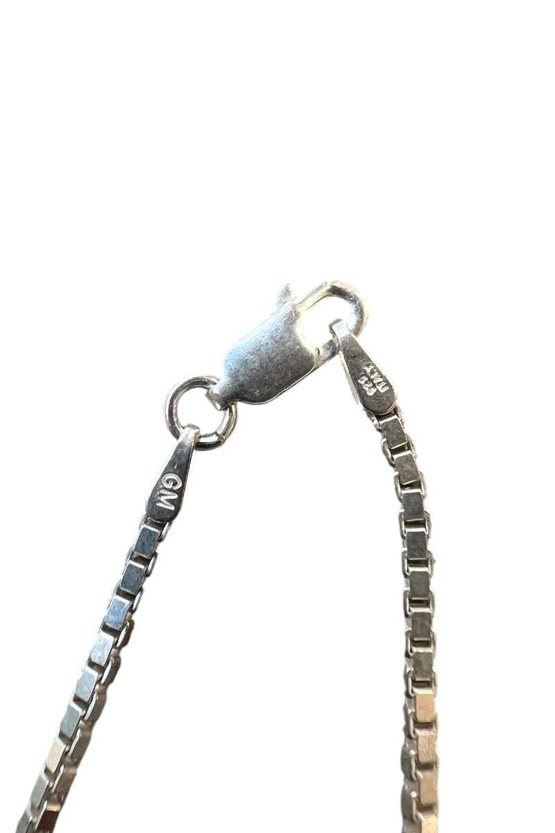 MADE IN ITALY 925 SILVER VENETIAN LINK NECKLACE / SILVER [SIZE: ONE SIZE USED]