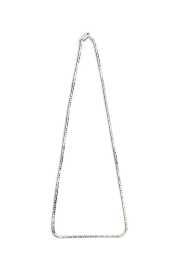 MADE IN ITALY 925 SILVER VENETIAN LINK NECKLACE / SILVER [SIZE: ONE SIZE USED]