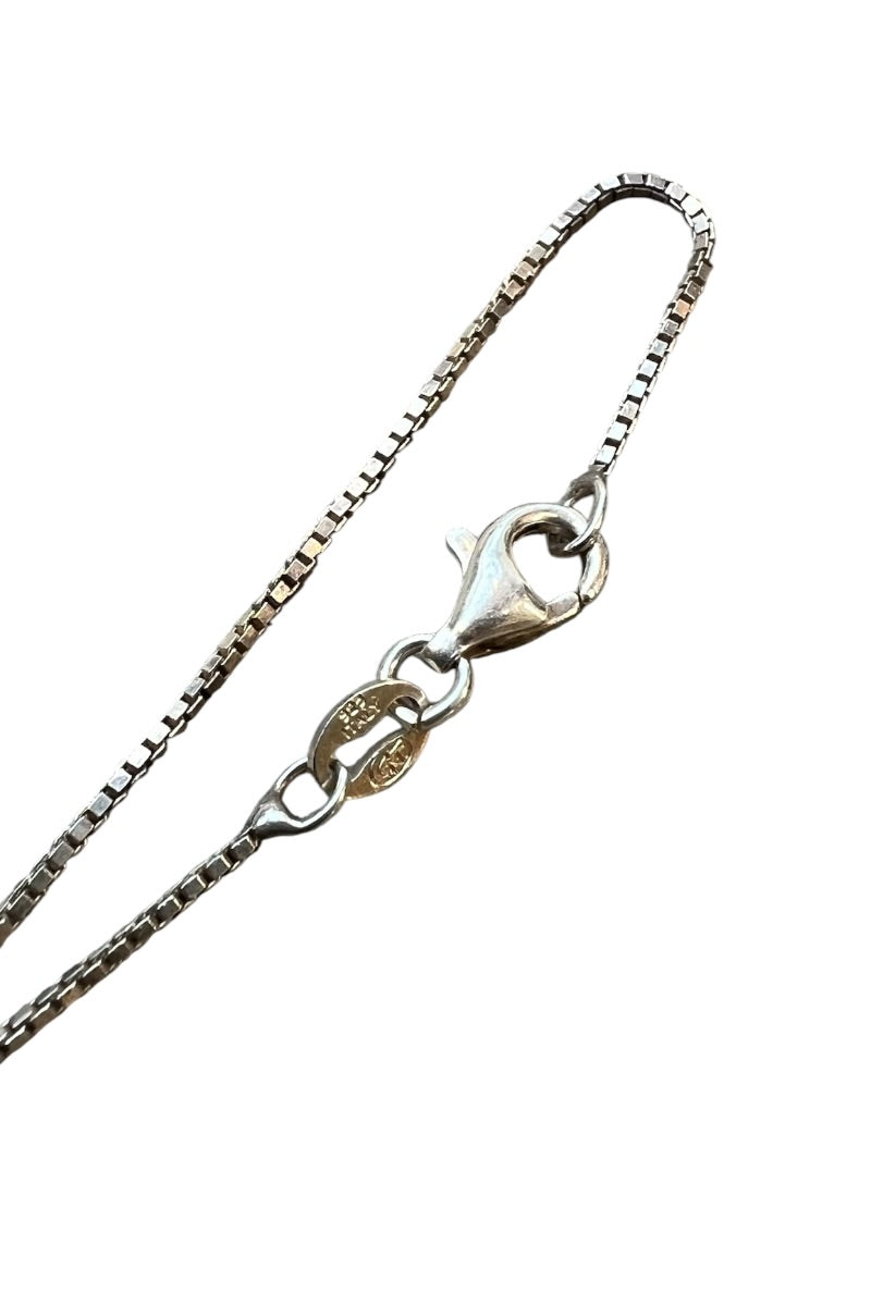 MADE IN ITALY 925 SILVER VENETIAN LINK NECKLACE / SILVER [SIZE: ONE SIZE USED]