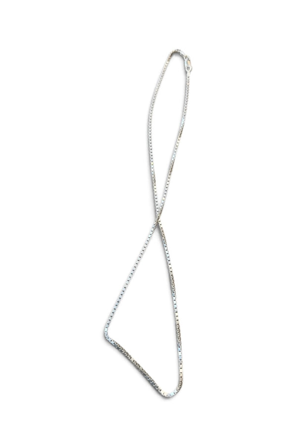MADE IN ITALY 925 SILVER VENETIAN LINK NECKLACE / SILVER [SIZE: ONE SIZE USED]