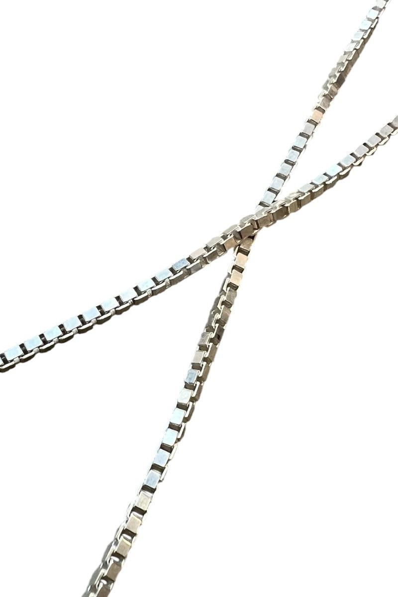 MADE IN ITALY 925 SILVER VENETIAN LINK NECKLACE / SILVER [SIZE: ONE SIZE USED]