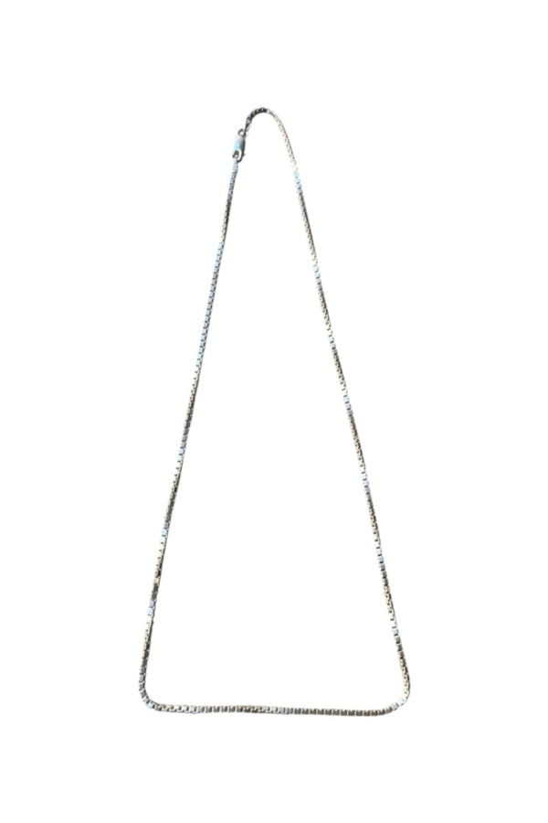MADE IN ITALY 925 SILVER VENETIAN LINK NECKLACE / SILVER [SIZE: ONE SIZE USED]