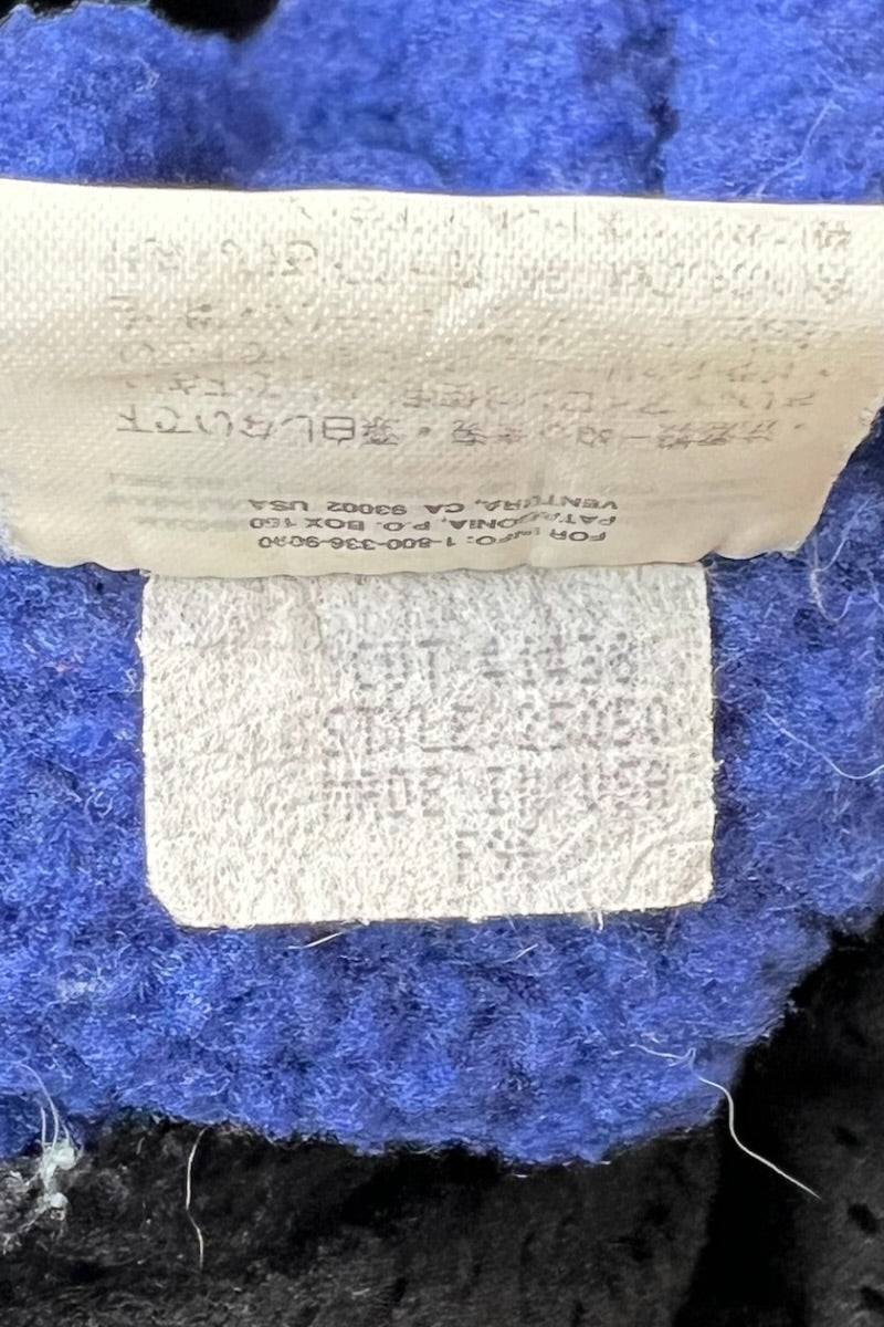 MADE IN USA 96'S ZIP SYNCHILLA FLEECE JACKET / BLUE [SIZE: M USED]