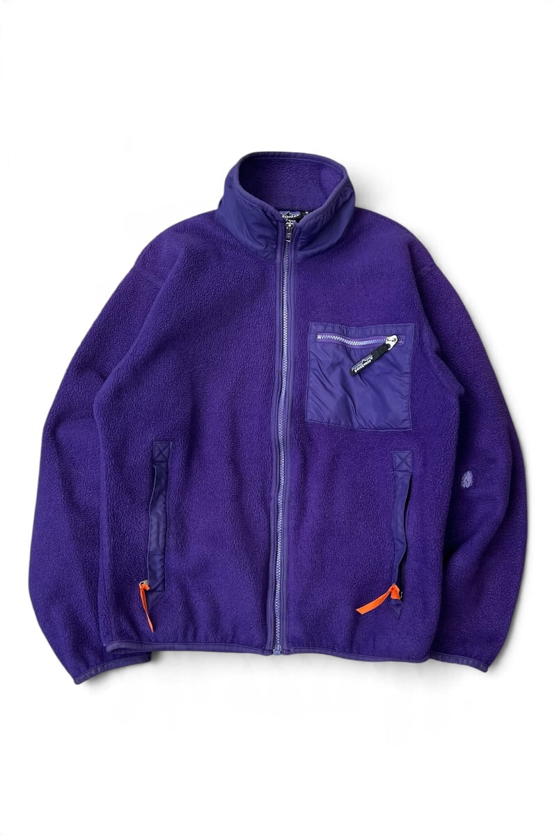 MADE IN USA 90'S RETRO FLEECE JACKET / PURPLE [SIZE: S USED]