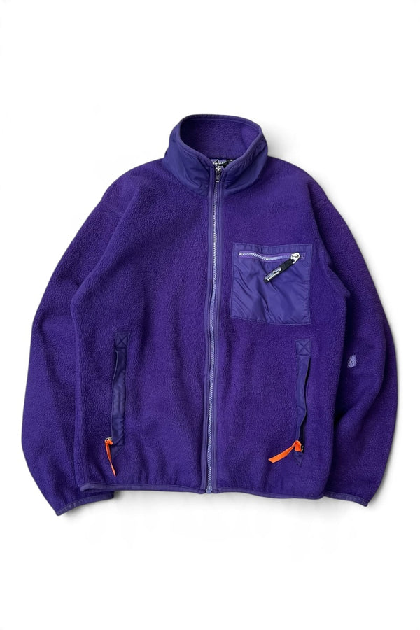 MADE IN USA 90'S RETRO FLEECE JACKET / PURPLE [SIZE: S USED]