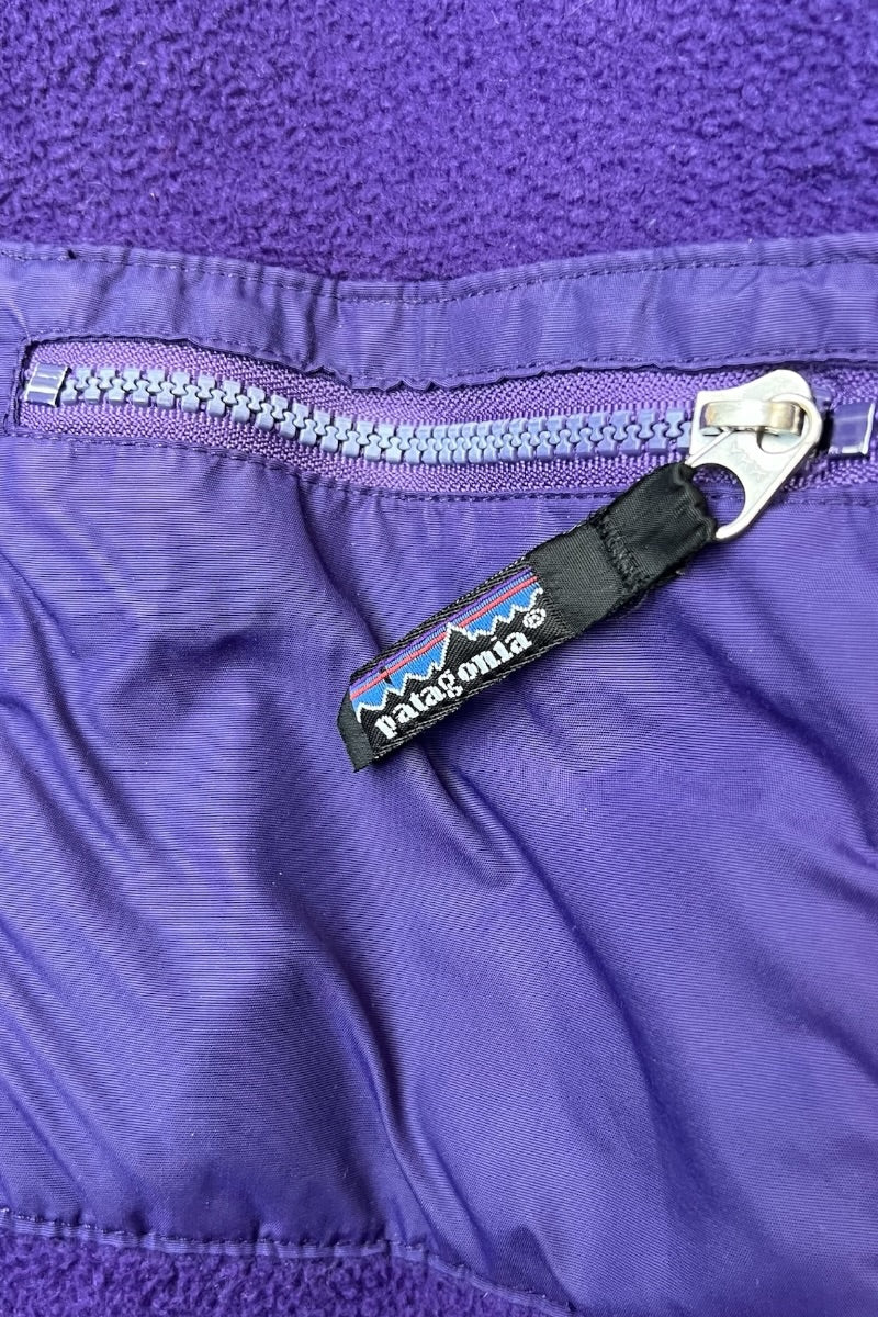 MADE IN USA 90'S RETRO FLEECE JACKET / PURPLE [SIZE: S USED]
