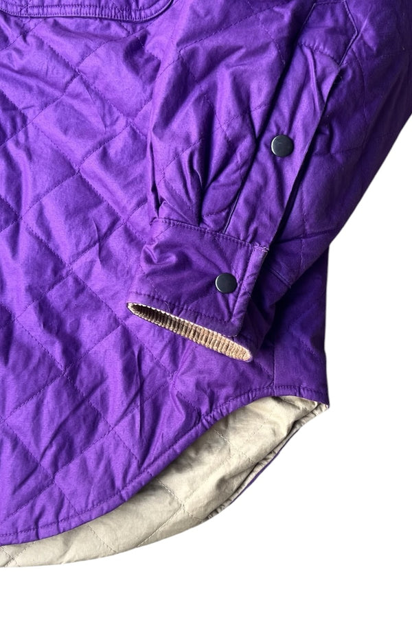 90'S NYLON QUILTING SHIRT JACKET / PURPLE [SIZE: L USED]