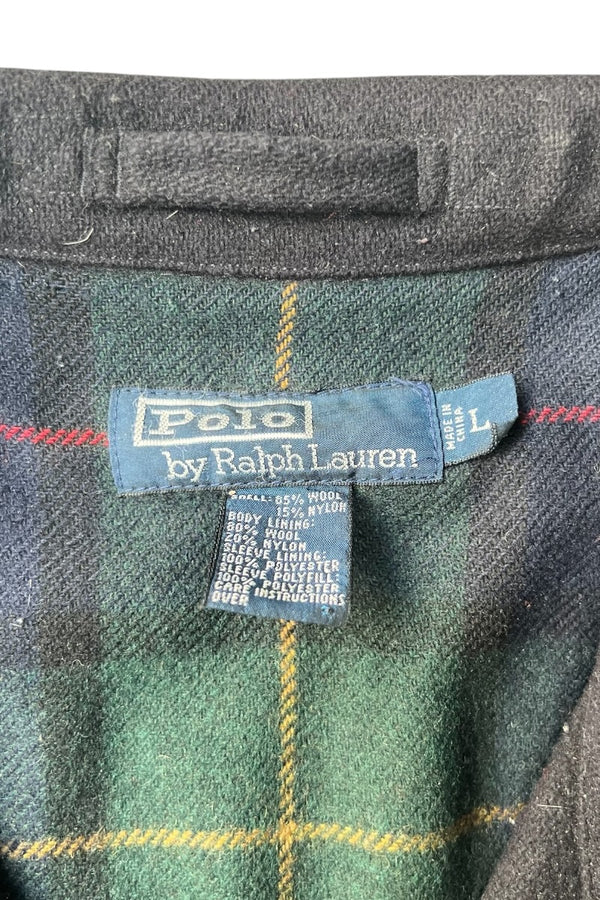 90'S WOOL HARRINGTON JACKET / NAVY [SIZE: L USED]